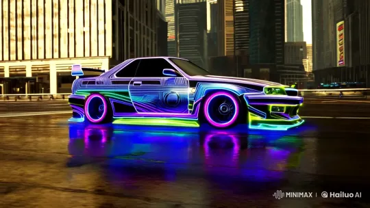 Nissan Skyline Showcase in Futuristic Cityscape – AI Generated Video | Hailuo AI