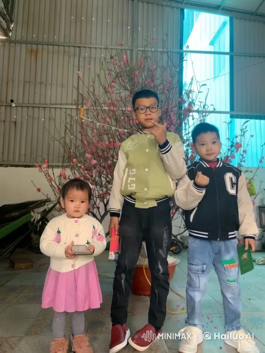 Children Enjoying Serenity Under Peach Blossoms Indoors – AI Generated Video | Hailuo AI