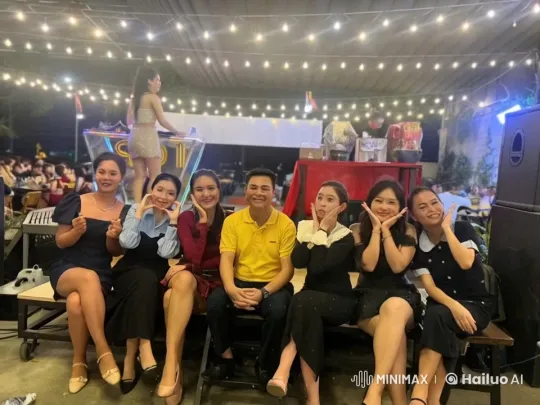 Martial Arts Display at Lively Night Party – AI Generated Video | Hailuo AI