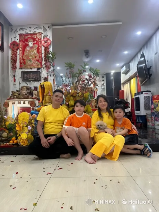 Family Kung Fu Display in Festive Attire – AI Generated Video | Hailuo AI