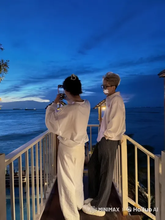 Kung Fu Duel on Oceanfront Balcony at Sunset – AI Generated Video | Hailuo AI
