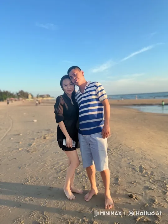Couple Practicing Kung Fu on a Sunset Beach – AI Generated Video | Hailuo AI