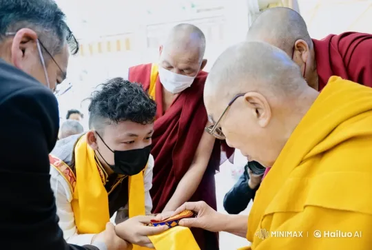 Dalai Lama Imparts Sacred Blessing on Youth – AI Generated Video | Hailuo AI