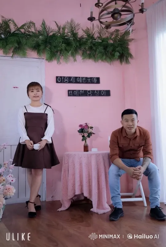 Couple Practicing Kung Fu in Quaint Indoor Setting – AI Generated Video | Hailuo AI