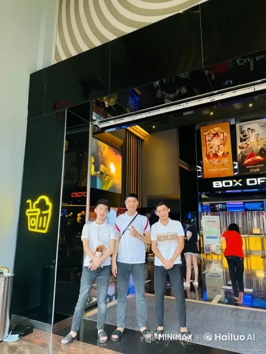Martial Artists Demonstrate Kung Fu in Front of Theater – AI Generated Video | Hailuo AI