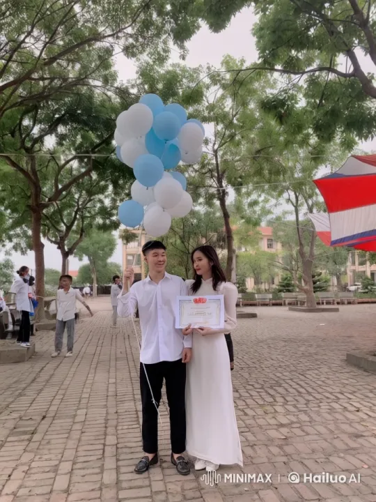 White-clad youths celebrate with martial arts display. – AI Generated Video | Hailuo AI