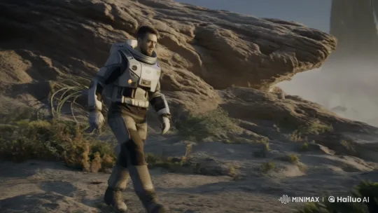 Astronaut Explores Mysterious Alien Planet – AI Generated Video | Hailuo AI