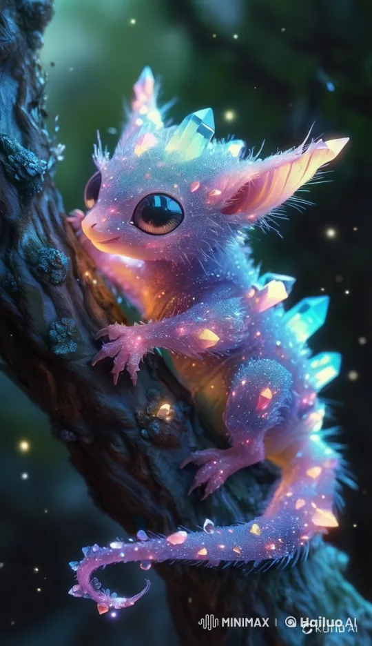 Magical Creature Awakens in Enchanted Twilight Forest – AI Generated Video | Hailuo AI