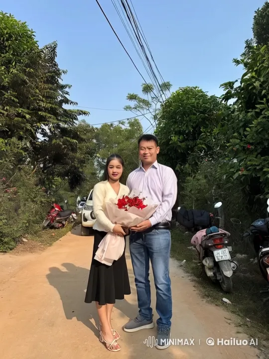 Couple Engages in Intense Martial Arts Combat on Dirt Road – AI Generated Video | Hailuo AI