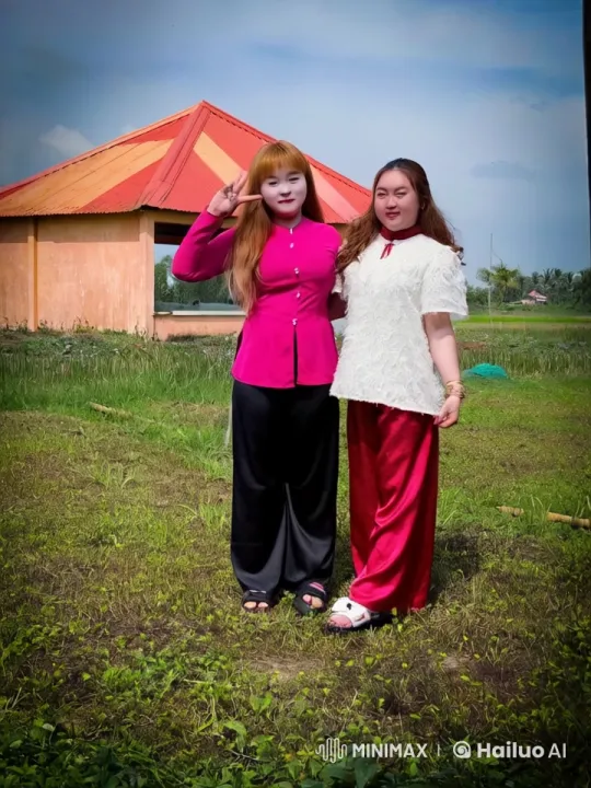 Traditional Kungfu Demonstration by Two Women in Rural Setting – AI Generated Video | Hailuo AI
