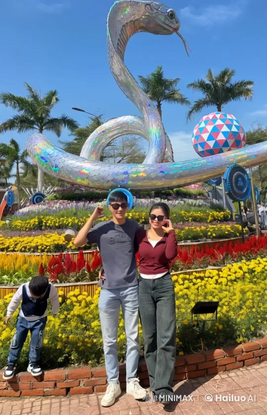 Young Couple Practicing Kung Fu in Colorful Setting – AI Generated Video | Hailuo AI