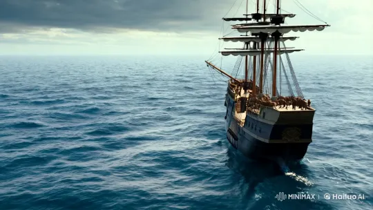 Ship and Shark: A Majestic Maritime Encounter – AI Generated Video | Hailuo AI