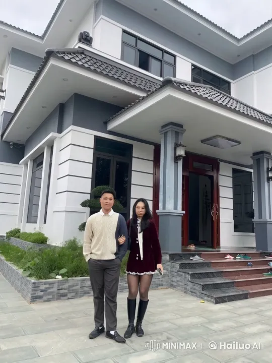 Couple Demonstrates Kung Fu Skills in Front of Modern House – AI Generated Video | Hailuo AI