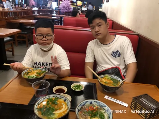 Boys Transform into Martial Artists in Ramen Shop – AI Generated Video | Hailuo AI