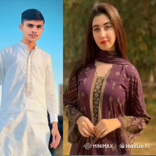 Young Couple Shares Tender Moment in Traditional Attire – AI Generated Video | Hailuo AI