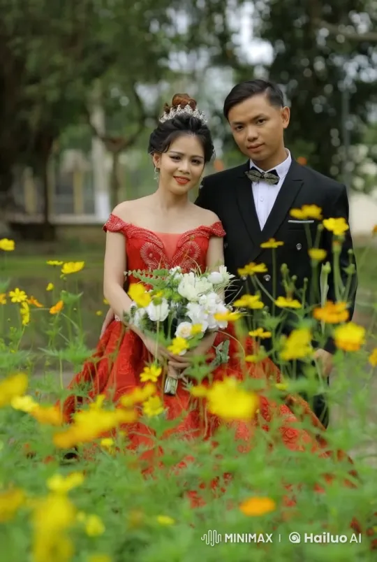 Couple in Garden Showcases Graceful Kung Fu in Serene Setting – AI Generated Video | Hailuo AI