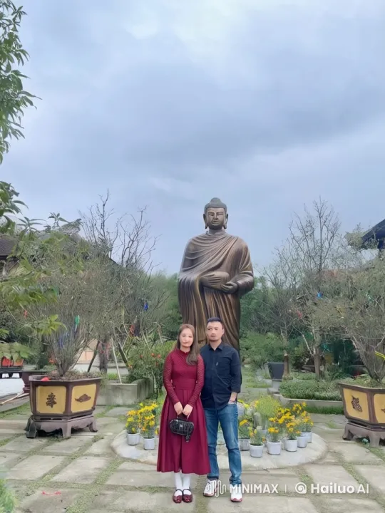Traditional Attire Kung Fu Pair in Peaceful Setting – AI Generated Video | Hailuo AI