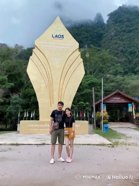 Couple Performs Kung Fu in Laos Tourist Attraction – AI Generated Video | Hailuo AI