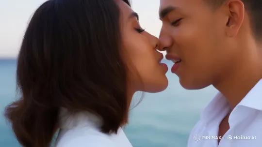 Affectionate Exchange: The Act of Kissing – AI Generated Video | Hailuo AI