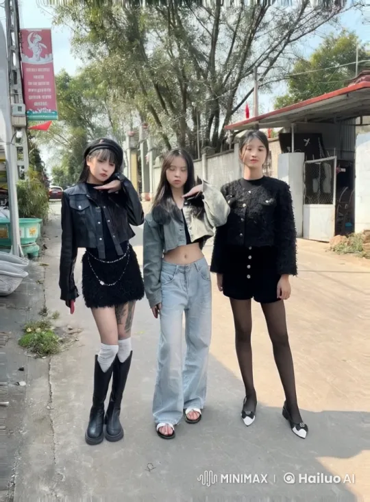 Three Women Perform Dynamic Martial Arts on Street – AI Generated Video | Hailuo AI