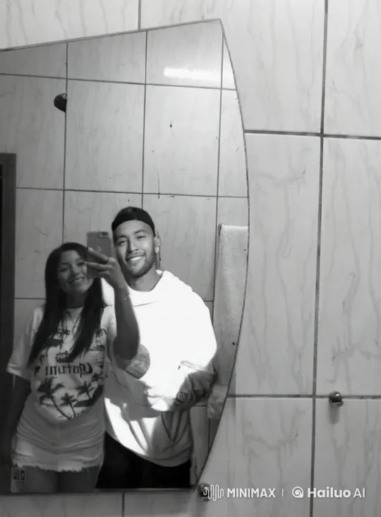 Couple Takes Selfie in Bathroom Mirror – AI Generated Video | Hailuo AI