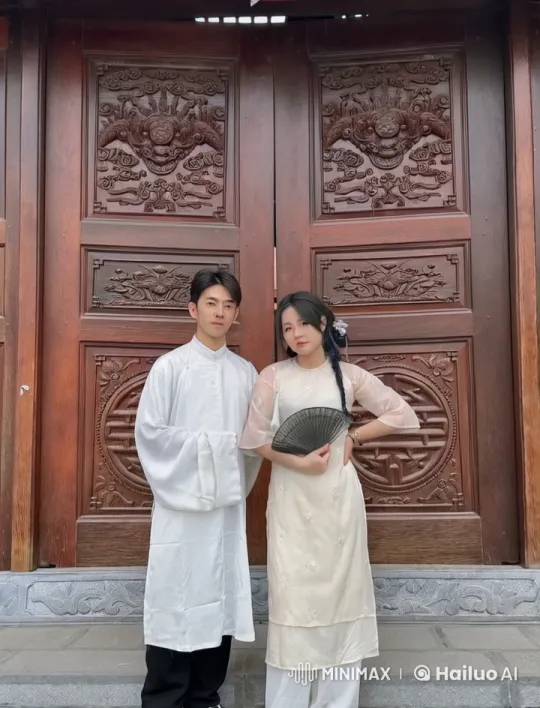 Traditional Attire Kung Fu Performance by Couple – AI Generated Video | Hailuo AI