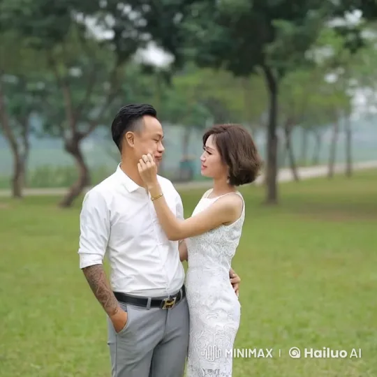 Couple Demonstrates Advanced Kungfu in Park Setting – AI Generated Video | Hailuo AI