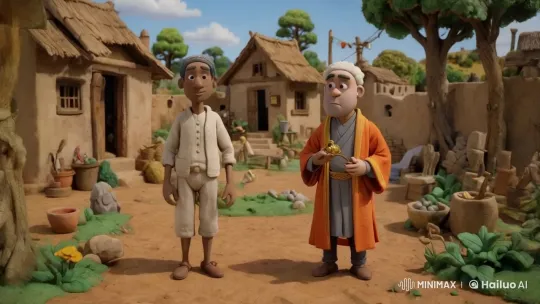 Village Wisdom: Simple Ahmed Inspires Wealthy Merchant – AI Generated Video | Hailuo AI
