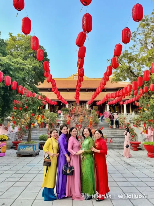 Vietnamese Women Perform Kung Fu in Traditional Dress – AI Generated Video | Hailuo AI