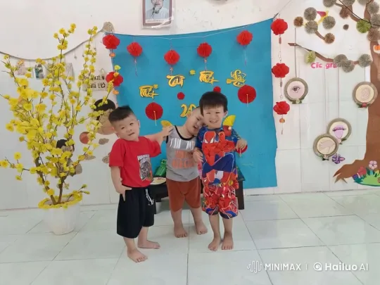 Energetic Play-Fight with Martial Arts Moves in Festive Room – AI Generated Video | Hailuo AI