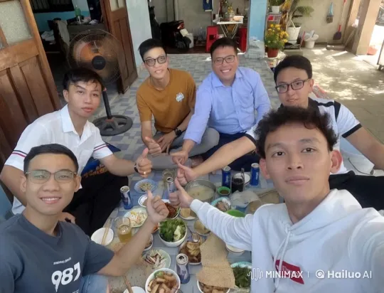 Friends Turn Meal into Martial Arts Showcase – AI Generated Video | Hailuo AI