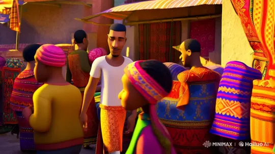 Ethiopian Man's Journey: From Market to Modernity – AI Generated Video | Hailuo AI