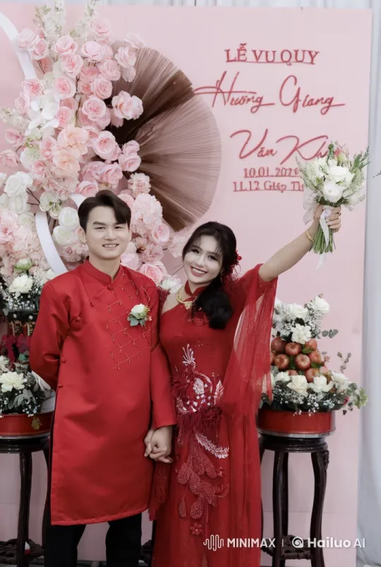 Vietnamese Couple Showcases Martial Arts in Wedding Kungfu Display – AI Generated Video | Hailuo AI