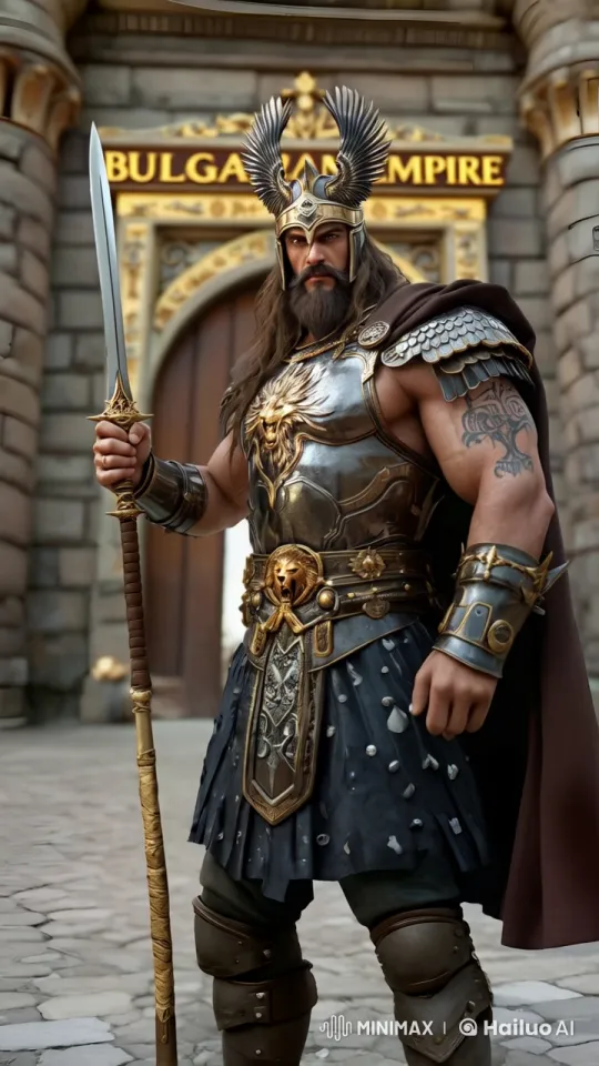 King of the Bulgarian Empire in Majestic Armor – AI Generated Video | Hailuo AI