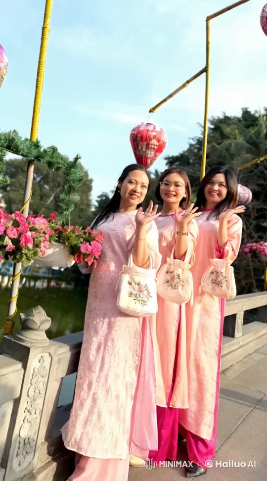 Traditional Dress Women in Serene Bridge Setting with Dramatic Fight – AI Generated Video | Hailuo AI