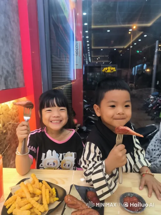 Children's Playful Kungfu Battle in Animated Restaurant Scene – AI Generated Video | Hailuo AI