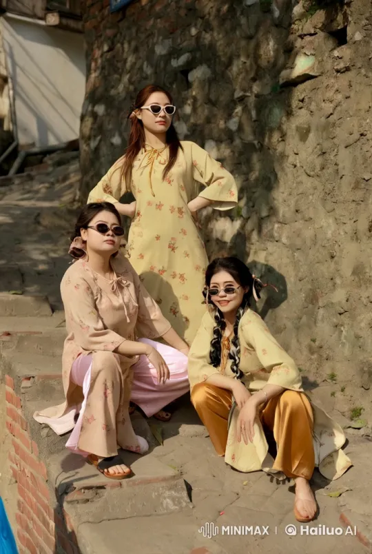 Traditional Attire Kungfu Performance on Stone Staircase – AI Generated Video | Hailuo AI