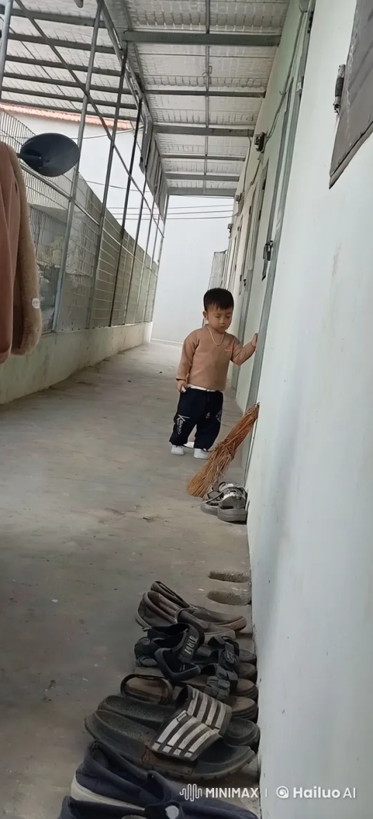 Child in Sad Walk Down Narrow Corridor – AI Generated Video | Hailuo AI