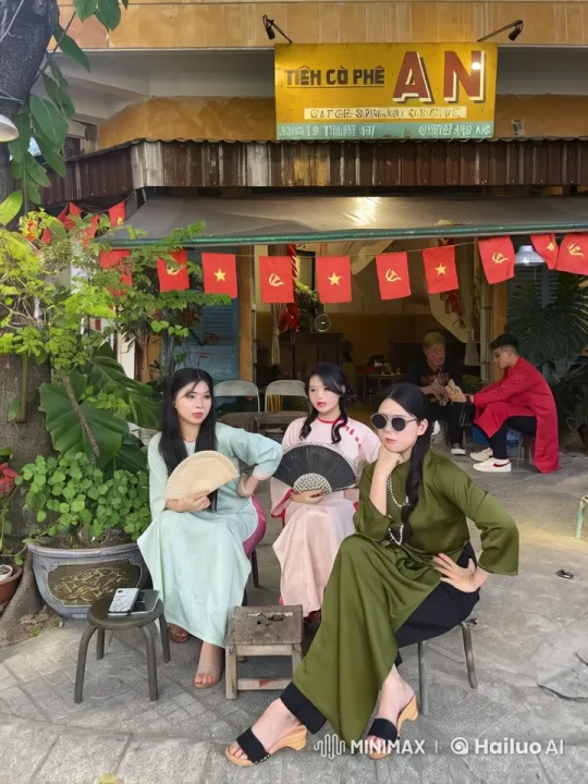 Traditional Vietnamese Café Scene with Kung Fu Performance – AI Generated Video | Hailuo AI