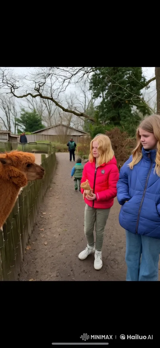 Children Shocked by Llama Spitting at Zoo – AI Generated Video | Hailuo AI