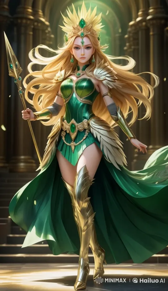 Enchanted Ruler Meets Magical Creature in Golden Hall – AI Generated Video | Hailuo AI