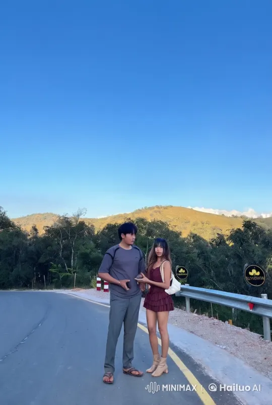 Kungfu Duo Showcases Skills in Mountain Setting – AI Generated Video | Hailuo AI