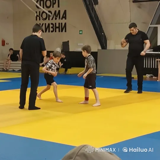 Boy Triumphs in Intense Wrestling Match – AI Generated Video | Hailuo AI