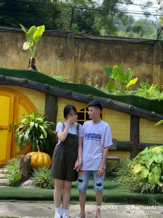 Couple Engages in Graceful Martial Arts Sparring in Whimsical Garden Setting – AI Generated Video | Hailuo AI