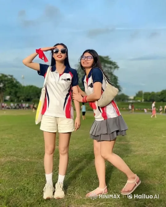 Young Women Enjoy Playful Skirmish on a Field – AI Generated Video | Hailuo AI