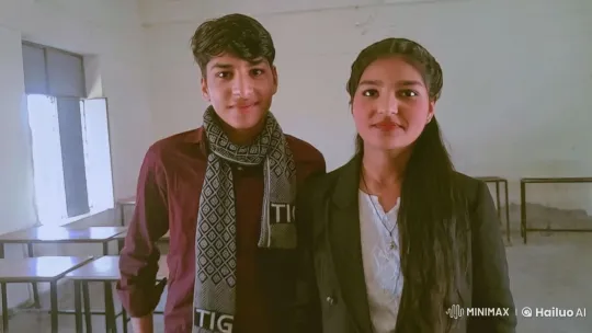 Young Couple Shares Intimate Kiss in Quiet Classroom – AI Generated Video | Hailuo AI