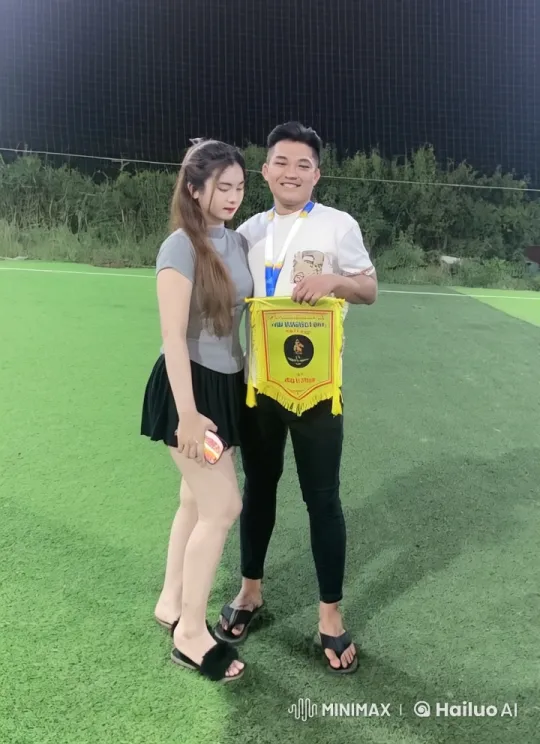 Nighttime Martial Arts Display on Sports Field – AI Generated Video | Hailuo AI