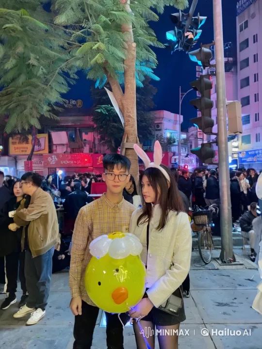 Nighttime Street Festival with Impressive Kung Fu Duo – AI Generated Video | Hailuo AI