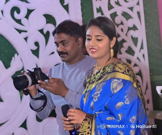 Couple Sharing Intimate Moment with Camera and Microphone – AI Generated Video | Hailuo AI