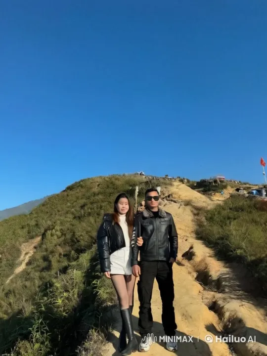 Martial Artists Showcase Skills on Mountain Trail – AI Generated Video | Hailuo AI